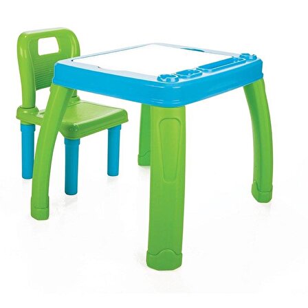 Pilsan Sandalyeli Çalışma Masası Mavi / Yeşil