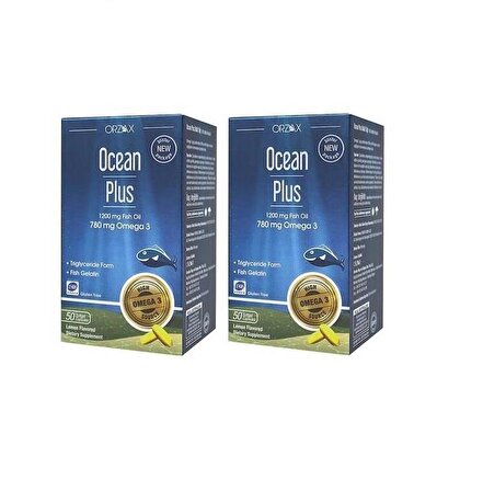Ocean Plus Omega3 1200 Mg-50 Kapsül-2 ADET-SKT:05/2025