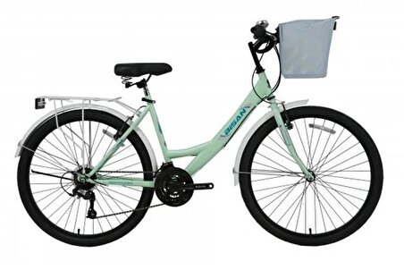 Bisan Mabella Kadın Şehir Bisikleti 34cm V 24 Jant 21 Vites Mint Yeşil