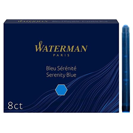 Waterman Mavi 8 Li Uzun Kartuş Mavi S0110860