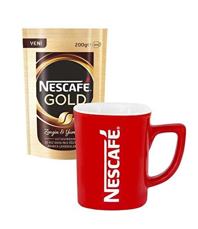 Nescafe Gold - 200 gr Paket + Nescafe Bardak