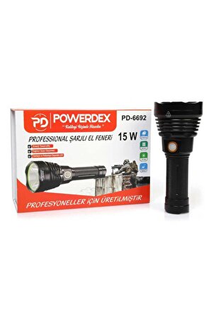 powerdex Pd-6692 15watt Profesyonel Şarjlı El Feneri