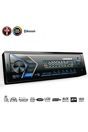 Oto Teyp 4x50w Bt/2xusb/sd/fm/aux Kamosonic Ks-mx680