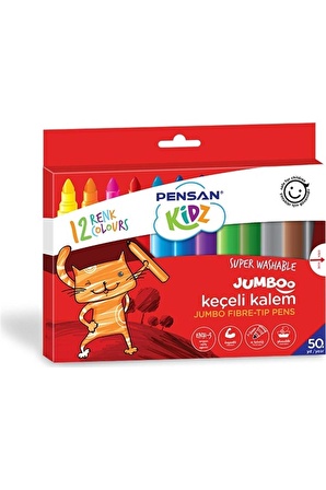 Keçeli Kalem Jumbo 12 Li