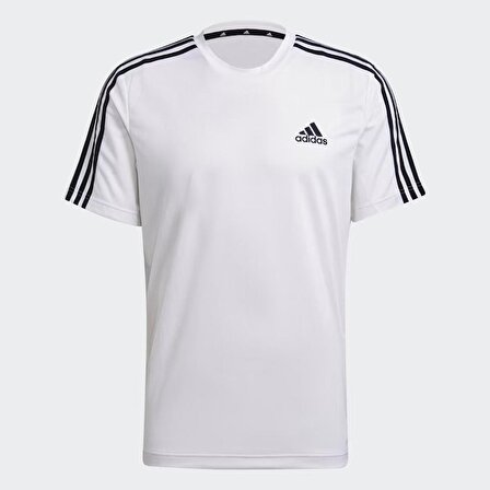 adidas GM2156 M 3S T Erkek Beyaz Spor Tişört