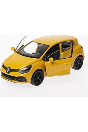 1:36 Ölçek Diecast Çek-bırak Renault Clio Rs -sarı