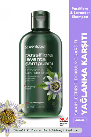 Passiflora Ve Lavanta Özlü Parabensiz Tuzsuz Kepek Karşıtı Bakım Ve Onarım Şampuanı 400ml