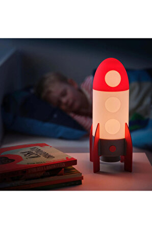 AFTONSPARV Çocuk Masa Lambası , Çok Renkli, 15x30 cm, LED'li Uzay Temalı