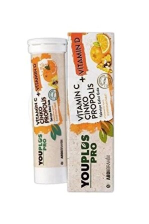 Youplus Pro Vitamin C & D & Çinko & Propolis 15 Efervesan Tablet