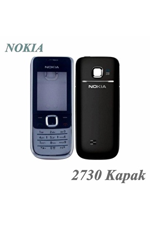 Nokia 2730 Siyah Kapak Tuş Takımı Arka Kapak Ön Kapak