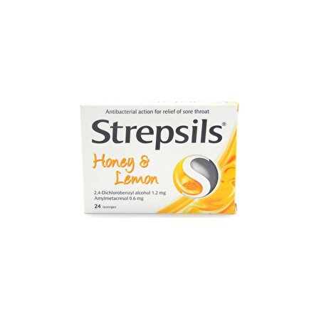 Strepsils Honey & Lemon 24 Pastil | Bal ve Limon Aromalı