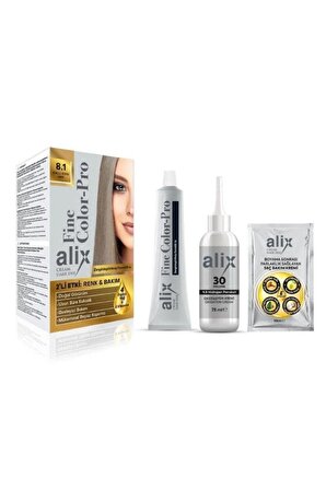 Alix Kit Saç Boyası 8.1 Küllü Koyu Sarı 50 ml  