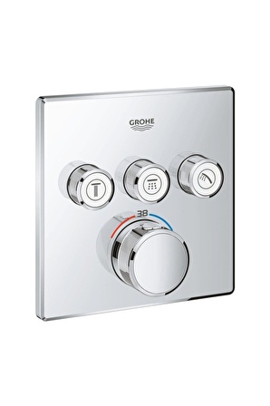 Grohtherm Smartcontrol Üç Valfli Akış Kontrollü, Ankastre Termostatik Duş Bataryası 29126000