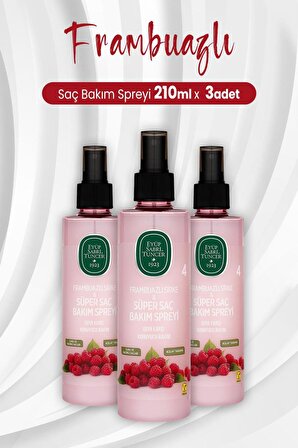 Eyüp Sabri Tuncer Frambuazlı Sirke Ve Süper Saç Bakım Spreyi 3 x 210 ML