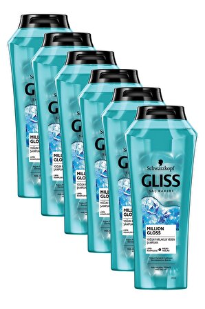 Gliss Million Gloss Yoğun Parlaklık Veren Şampuan 400 ml 6'lı