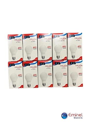 9w Led Ampul Beyaz Işık 10 Adet