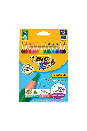 Lisinya193 Bic Evolution Üçgen Jumbo Kuru Boya Kalemi 12`li