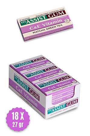 Vit-assist Gum C&e Vitamin Ilaveli Tatlandırıcılı Şekersiz Sakız