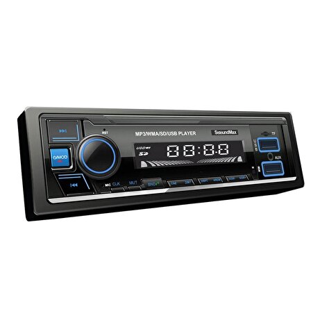 Soundmax SX-MX3G Oto Teyp USB/Bluetooth/SD/AUX/Kumanda 2 Amfi Çıkışlı