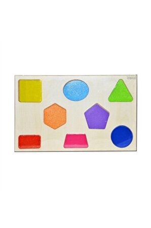 Bemi Toys Ahşap Puzzle Geometrik Şekiller