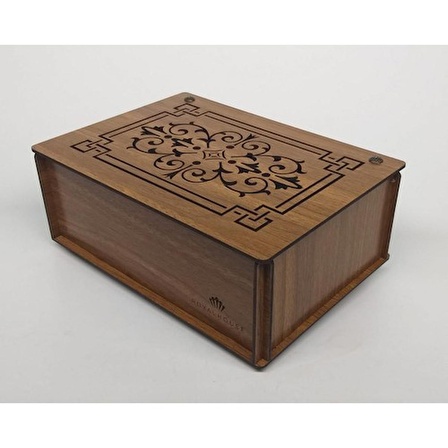 Çaylar Dahil Ahşap (Ceviz) Çay Kutusu 9 Bölmeli Kapaklı  Poşet Bitki Çayı Saklama Kabı Tea Box