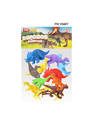 Toy Play 24 Parça Renkli Mini Dinozor Figür Seti 4-6 cm SKU683 