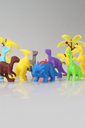Toy Play 36 Parça Renkli Mini Dinozor Figür Seti 4-6 cm SKU683 