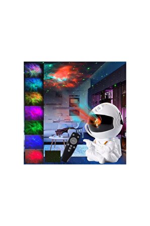 Astronot Gece Lambası Projeksiyon Gece Lambası Oturan Astronot Gece Lambası Küçük Boy