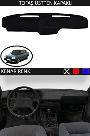 Toyota Avensis 2003-2009 İçin Uygun Torpido Koruma Halısı Siyah Kenar Renk Siyah