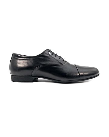 Selanik Siyah Hakiki Deri Erkek Klasik Ayakkabı Numara 45