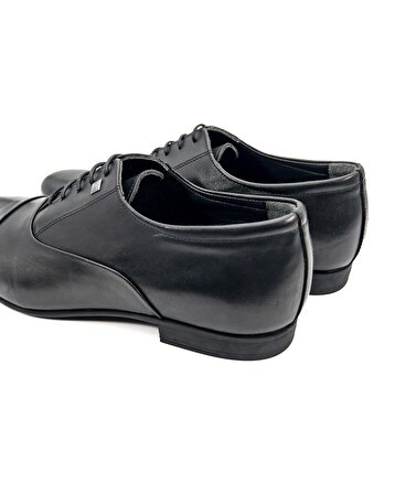 Selanik Siyah Hakiki Deri Erkek Klasik Ayakkabı Numara 45