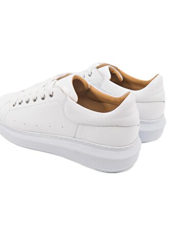 Strada Beyaz Hakiki Deri Erkek Spor (Sneaker) Ayakkabı Numara 41