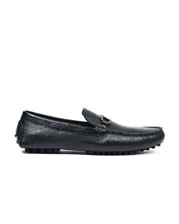 Sümela Siyah Hakiki Deri Erkek Loafer Ayakkabı Numara 41