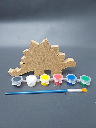  Çocuklar için ahşap boyama seti. 15 cm Dinazor Okul kreş etkinlik çocuk eğitimi