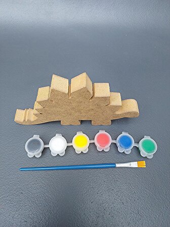  Çocuklar için ahşap boyama seti. 15 cm Dinazor Okul kreş etkinlik çocuk eğitimi