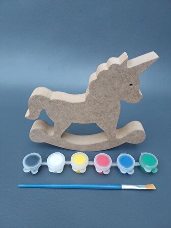  Çocuklar için ahşap boyama seti. 15 cm Salanan Unicorn Okul kreş etkinlik çocuk eğitimi.