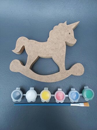 Çocuklar için ahşap boyama seti. 15 cm Salanan Unicorn Okul kreş etkinlik çocuk eğitimi.