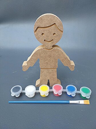  Çocuklar için ahşap boyama seti. 15 cm Erkek Çocuk Okul kreş etkinlik çocuk eğitimi