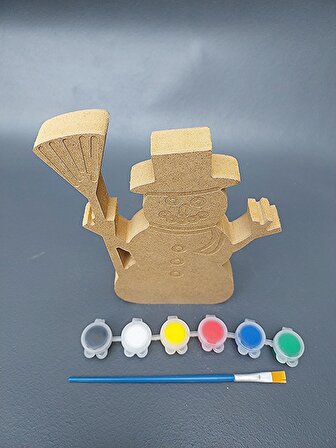  Çocuklar için ahşap boyama seti. 15 cm Kardan Adam Okul kreş etkinlik çocuk eğitimi