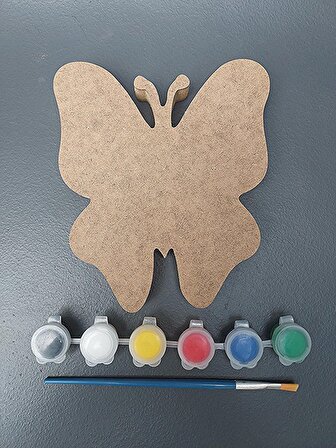  Çocuklar için ahşap boyama seti. 15 cm Kelebek Okul kreş etkinlik çocuk eğitimi