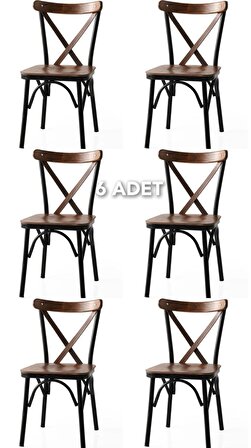 Mutfak Sandalye Cafe Sandalye Salon Sandalye Çapraz Tonet Sandalye- 6 ADET FİYATIDIR