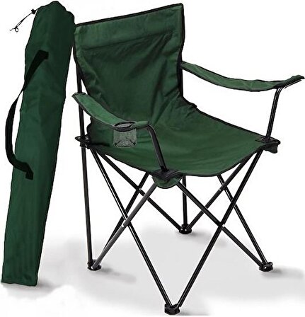 Kamp Sandalyesi Katlanır Sandalye Bahçe Koltuğu Piknik Plaj Balkon Sandalyesi Yeşil