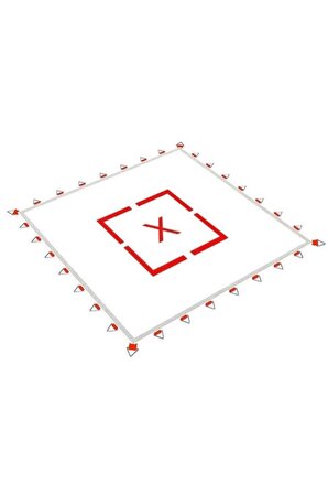 Trambolin ve Top Oyun Havuzu Yedek Parçaları / Typ-002 - Trambolin Zıplama Ağı Beyaz (105x105 cm)