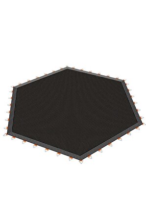 Trambolin Ve Top Oyun Havuzu Yedek Parçaları / - Trambolin Zıplama Ağı Altıgen Siyah 190 Cm
