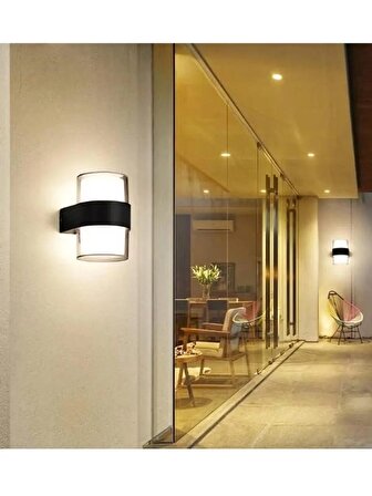 Silindir Led Aplik 12 Watt Gün Işığı 3200k Iç Mekan Ve Dış Mekan Cata Bora Led Aplik Ip54