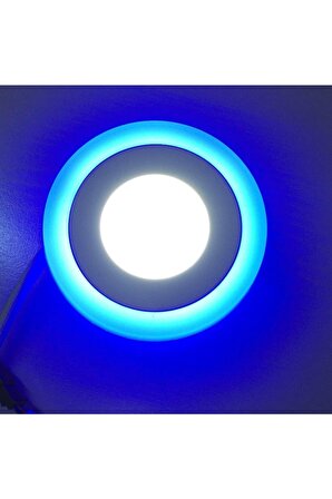 Hero Çift Renkli Led Panel 3+3 Watt Mavi-Beyaz İki Renkli Tavan Spot Lambası