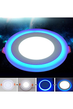 Hero Çift Renkli Led Panel 6+3 Watt Mavi-Beyaz İki Renkli Tavan Spot Lambası