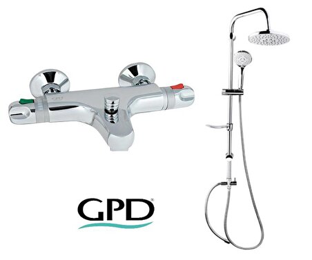 GPD Termostatik Banyo Bataryası TBB01 Ve Robot Duş Seti DST19-2