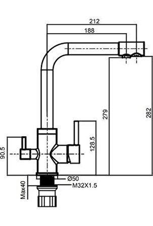 Creavit Su Arıtma Çıkışlı Mutfak Evye Bataryası Armatürü DW8700