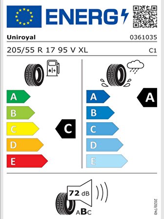 Uniroyal 205/55 R 17 95V XL Rainsport 5 Oto Yaz Lastiği (Üreyim Yılı: 2024)